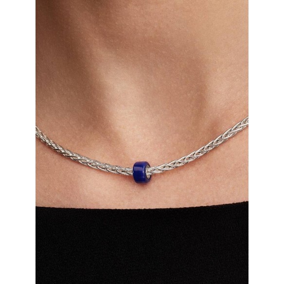 Sterling silver mini charm with blue Murano glass