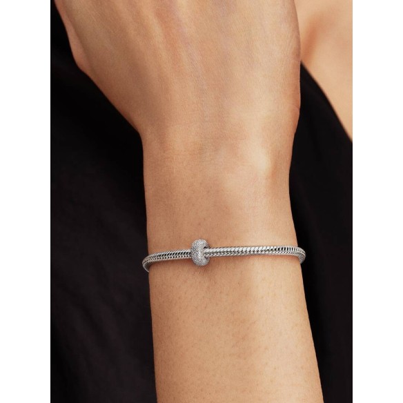 Sterling silver diamond pointed mini clip with silicone grip
