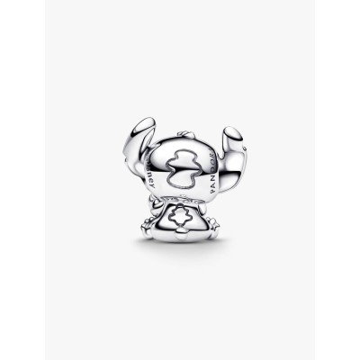 Disney Stitch sterling silver charm with princess blue crystal and bla 2