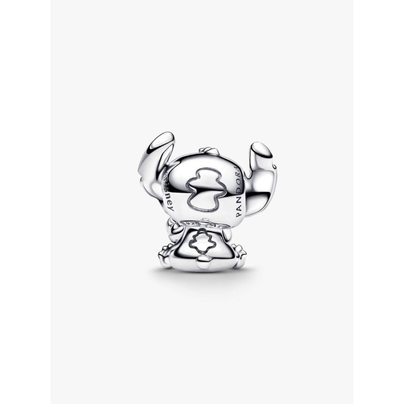 Disney Stitch sterling silver charm with princess blue crystal and bla
