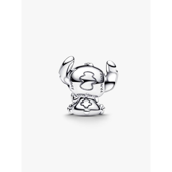 Disney Stitch sterling silver charm with princess blue crystal and bla