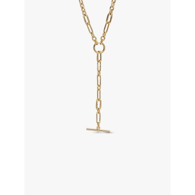 14k gold-plated link Y- necklace