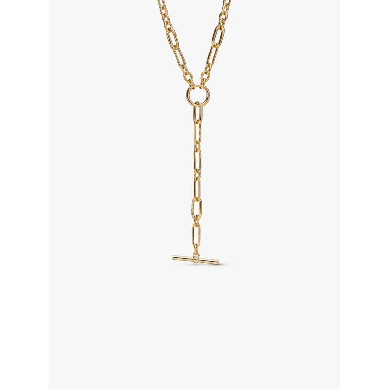 14k gold-plated link Y- necklace