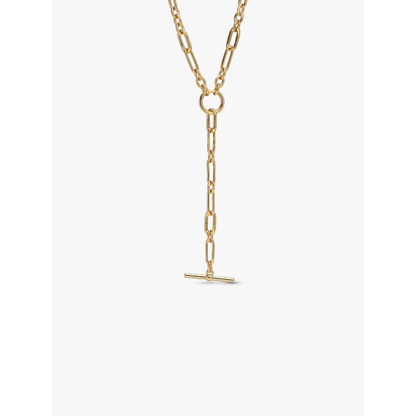 14k gold-plated link Y- necklace