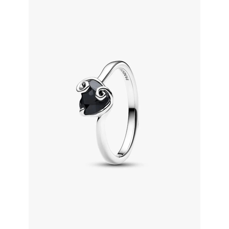Disney Jack Skellington sterling silver ring with black crystal
