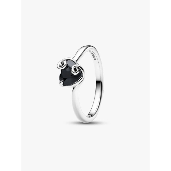 Disney Jack Skellington sterling silver ring with black crystal