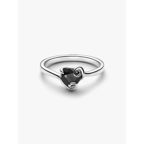 Disney Jack Skellington sterling silver ring with black crystal