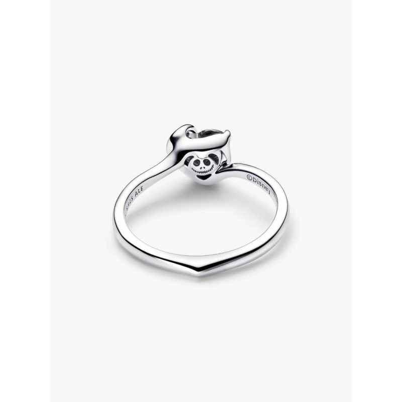 Disney Jack Skellington sterling silver ring with black crystal