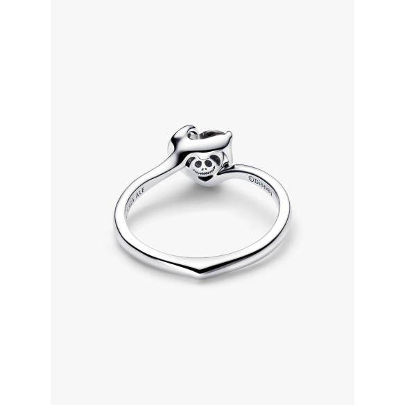 Disney Jack Skellington sterling silver ring with black crystal