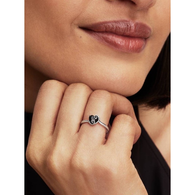 Disney Jack Skellington sterling silver ring with black crystal