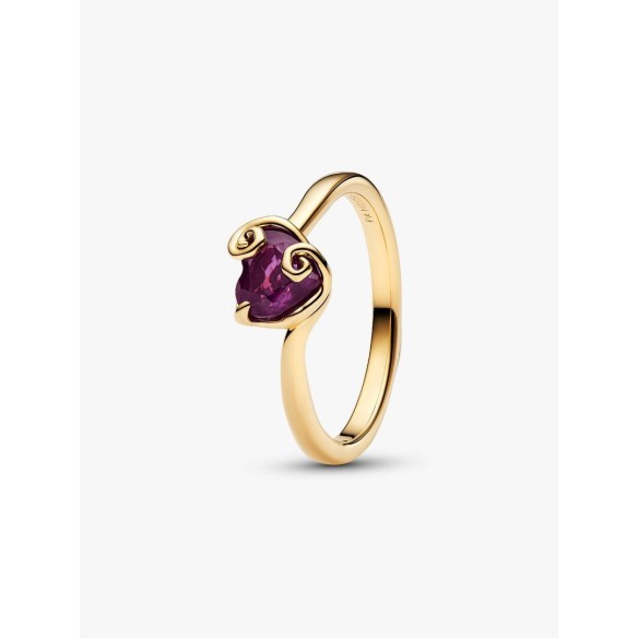 Disney Sally 14k gold-plated ring with violet purple crystal