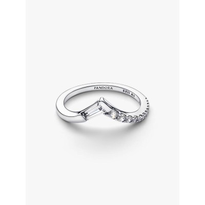 Tiara sterling silver ring with clear cubic zirconia 2
