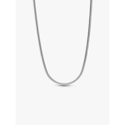 Slim snake chain sterling silver necklace