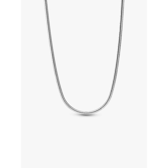 Slim snake chain sterling silver necklace
