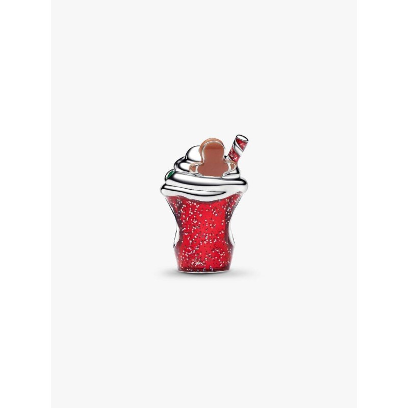 Gingerbread drink sterling silver charm with bioresin man-made mother