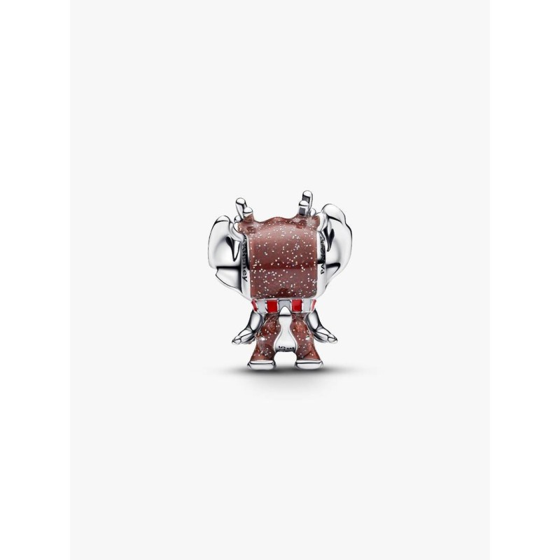 Disney Christmas Stitch sterling silver charm with glittery brown, bla