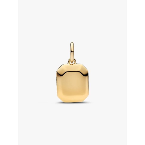 Astra 14k gold-plated dangle with imitation lapis lazuli and clear cub