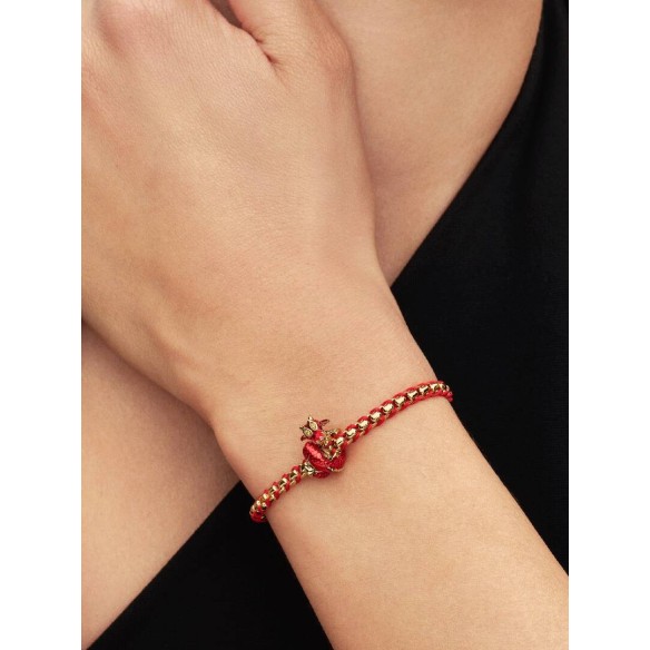 Disney Mulan Mushu 14k gold-plated charm with blazing yellow crystal a