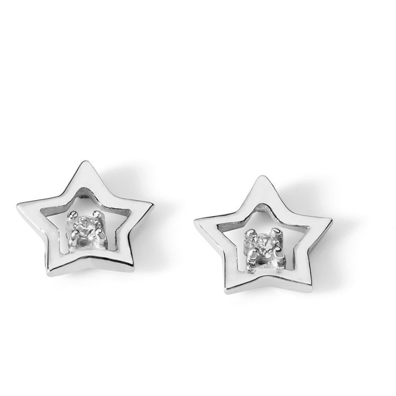 Orecchini Oro Bianco Stella