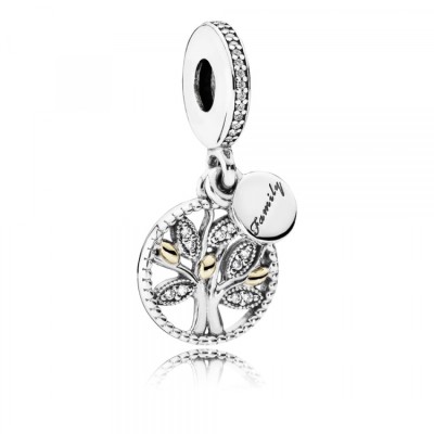 Charm pendente albero della famiglia scintillante