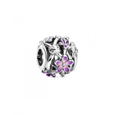 Charm Margherita viola con lavorazione openwork