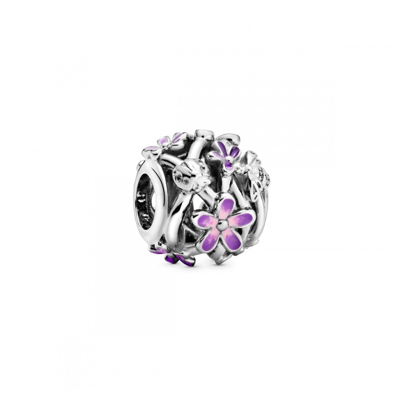 Charm Margherita viola con lavorazione openwork