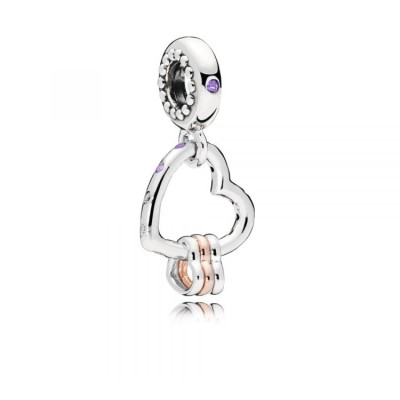 Charm pendente unione di cuori