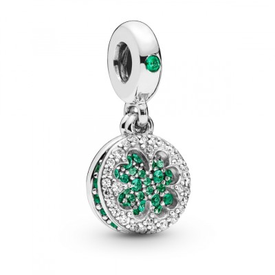Charm pendente Quadrifoglio portafortuna