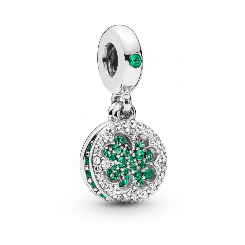 Charm pendente Quadrifoglio portafortuna
