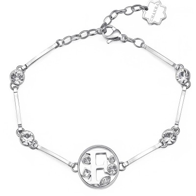 Bracciale Lettera F Chakra