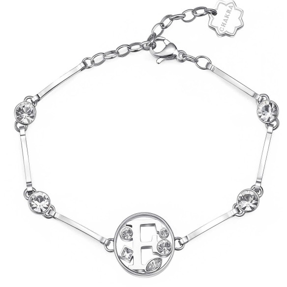 Bracciale Lettera F Chakra
