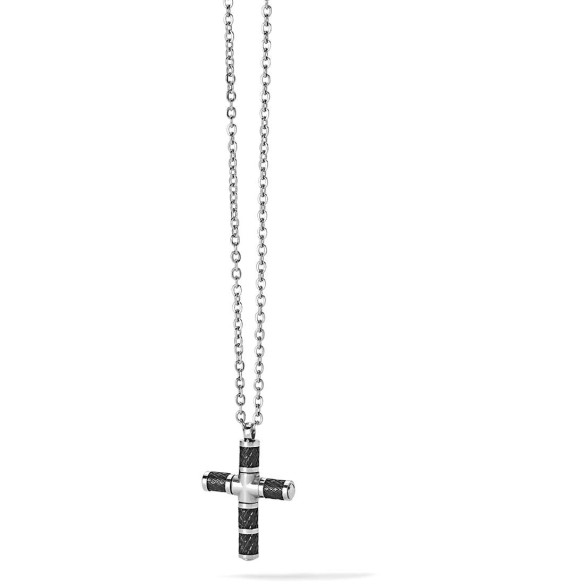 Collana Uomo Croce Texture