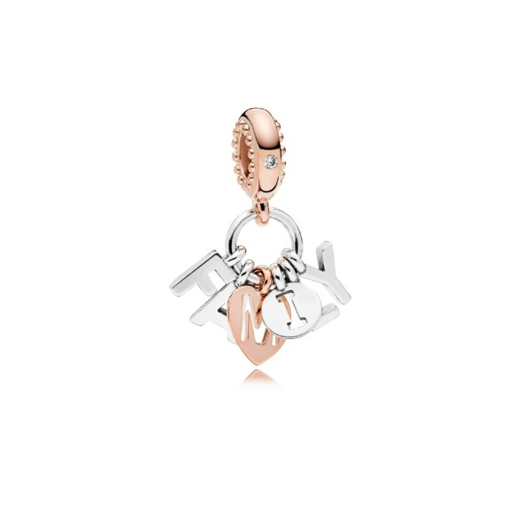 Charm pendente con lettere famiglia