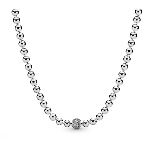 Collana Sfere Luminose e Pavè Purely Pandora