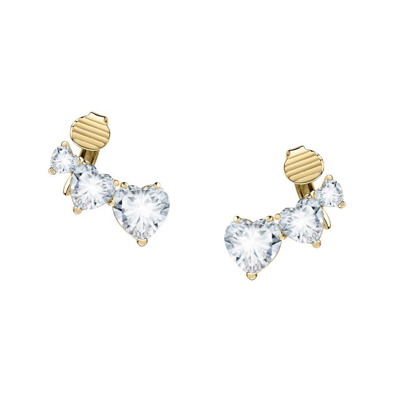 Orecchini A Lobo Infinity Love Diamond Heart