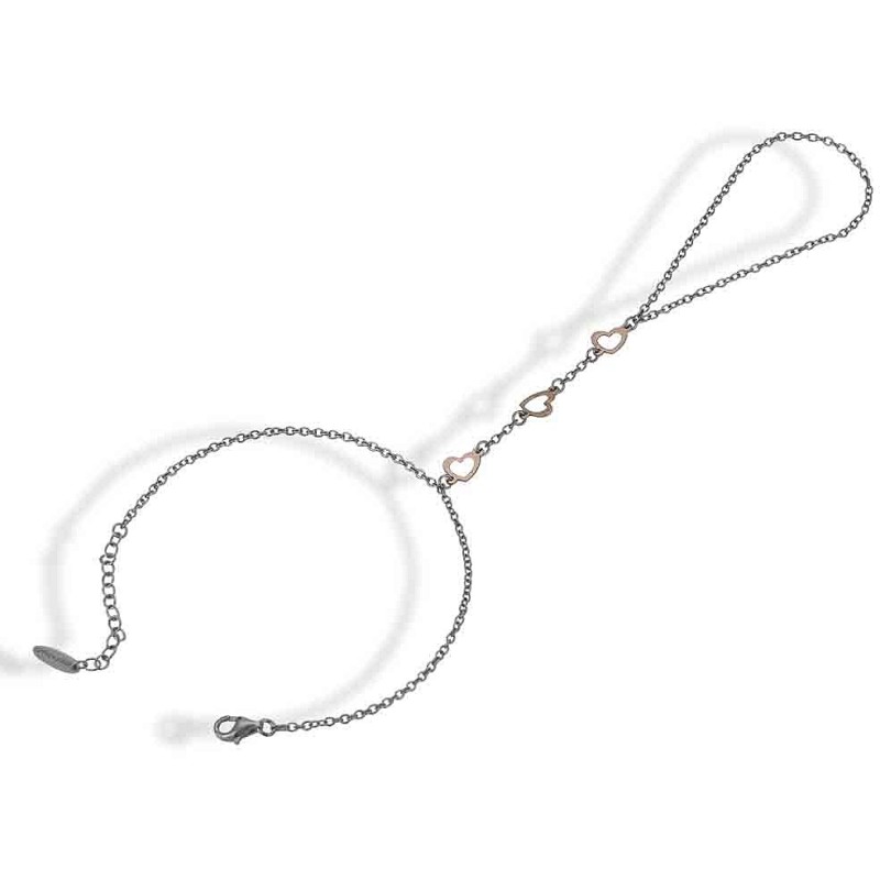 Bracciale Baciamano Cuori Donna