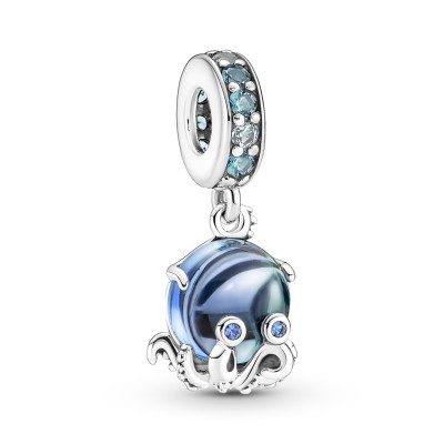 Charm Pendente Polpo Vetro di Murano Rifinito a mano