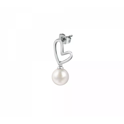 Monorecchino Cuore Perla Donna