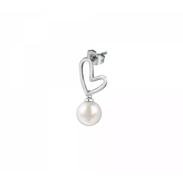Monorecchino Cuore Perla Donna