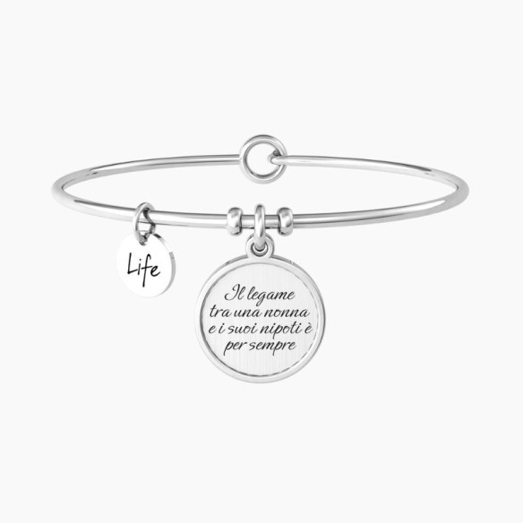 Bracciale rigido per la nonna con ciondolo