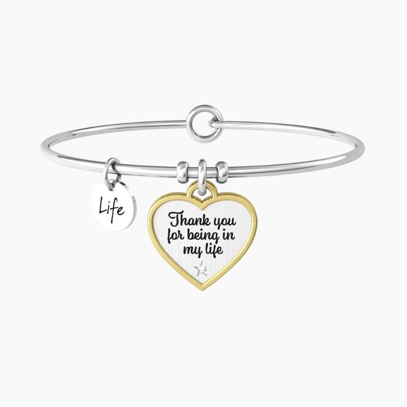Bracciale rigido con ciondolo a cuore