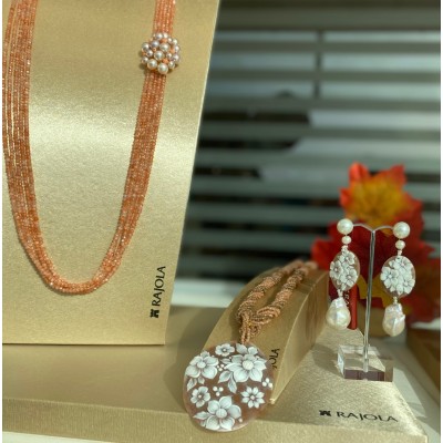 Orecchini CAPRI Perle Biwa Cammeo su argento 2