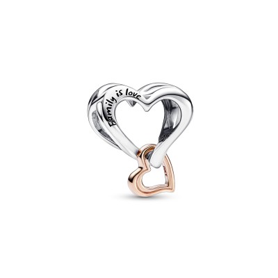 Charm Openwork Cuore Infinito "Familiy is Love"