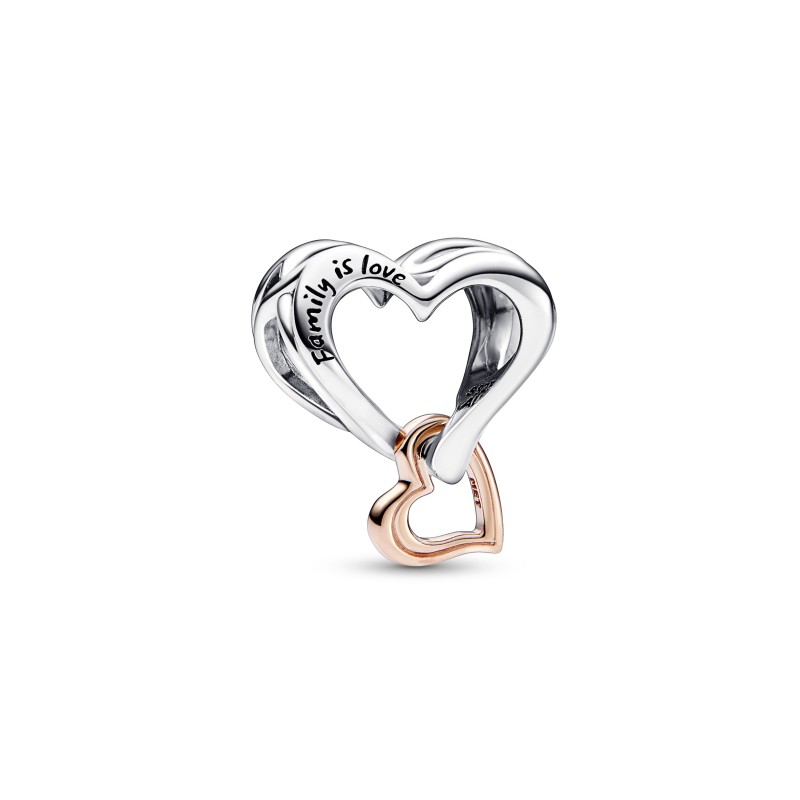 Charm Openwork Cuore Infinito "Familiy is Love"