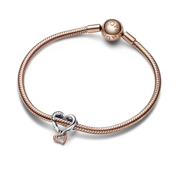 Charm Openwork Cuore Infinito "Familiy is Love"