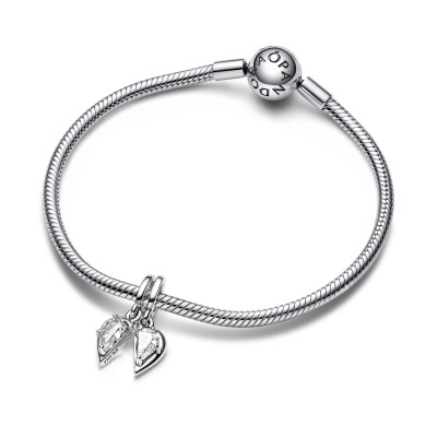 Charm Pendente Cuore Mamma e Figlia Divisibile 2