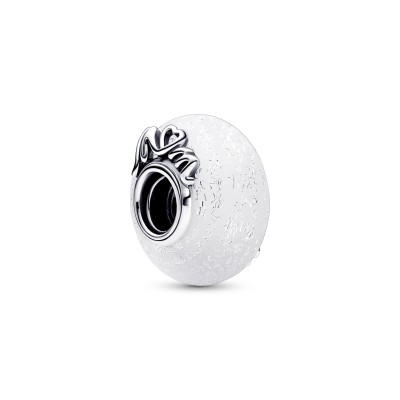 Charm Vetro di Murano Bianco Mom e Love