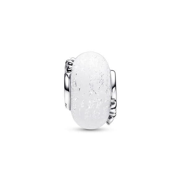Charm Vetro di Murano Bianco Mom e Love
