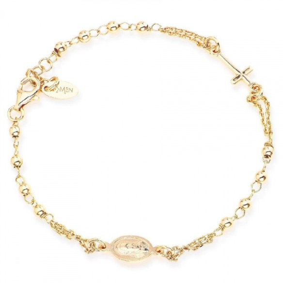 Bracciale Rosario Argento Oro