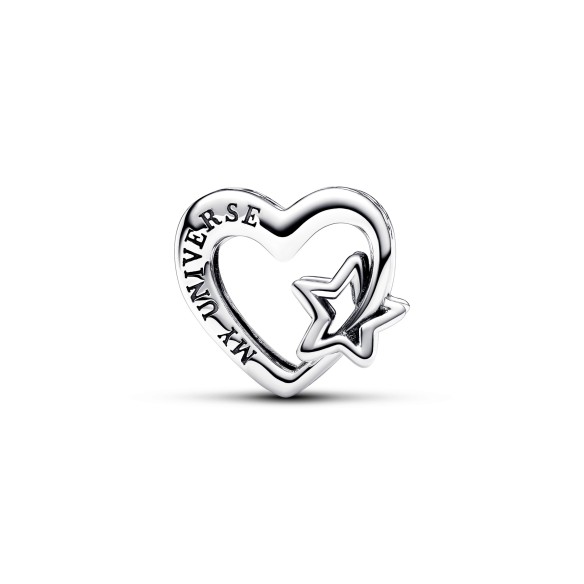 Charm Openwork Cuore con Stella